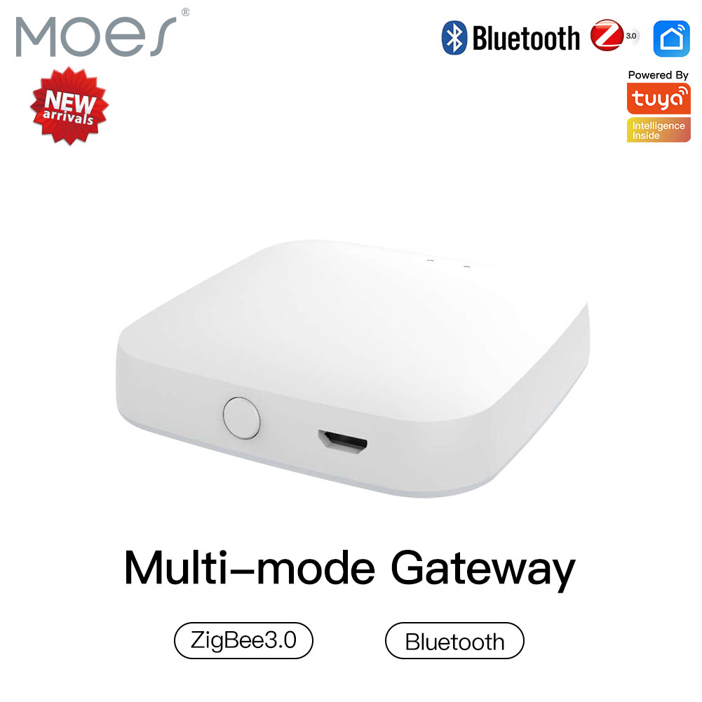 Smart Home Hub Ikea - Moes หลายโหมดสมาร์ทเกตเวย์ ZigBee บลูทูธไร้สาย, ฮับตาข่ายทำงานร่วมกับ Tuya