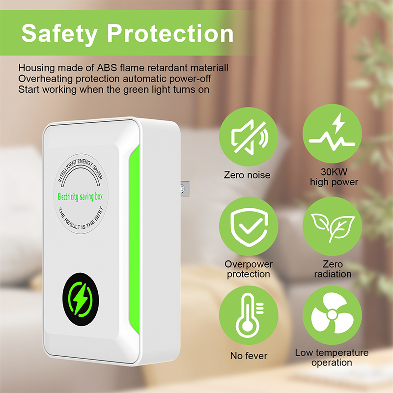 Smart Home Energy Management - เครื่องประหยัดพลังงานไฟฟ้า กล่องประหยัดไฟแบบพกพา ปลั๊กอะแดปเตอร์แบบ US/EU สำหรับลดค่าใช้จ่ายในสำนักงานและบ้าน