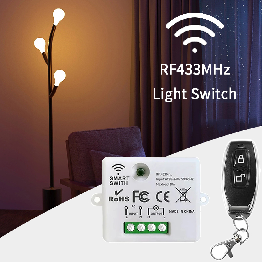Smart Home Remote - RF 433MHz รีโมทคอนโทรลไร้สายสวิตช์สมาร์ทโฮม 110V 220V 10A