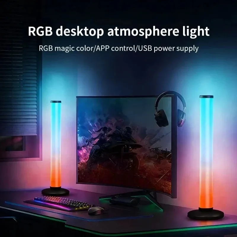Smart Home Remote - แถบไฟ LED RGB ใช้พลังงานผ่าน USB, ไฟตกแต่งสำหรับสมาร์ททีวีพร้อมรีโมทคอนโทรลผ่านแอปพลิเคชันบลูทูธ,