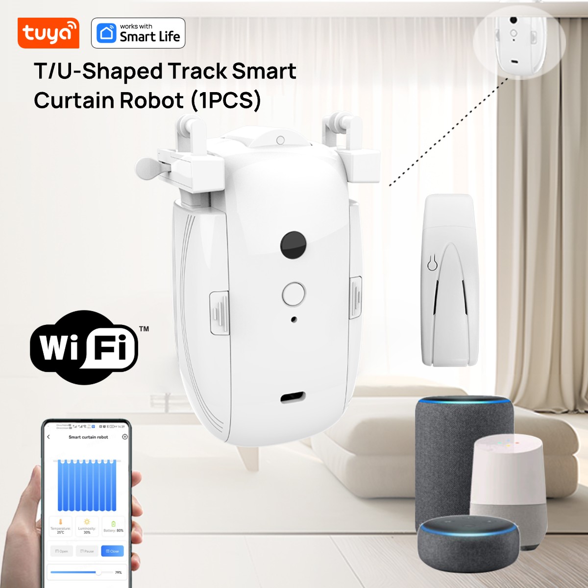 Smart Home Hub Ikea - Tuya Smart WiFi Curtain Robot (1