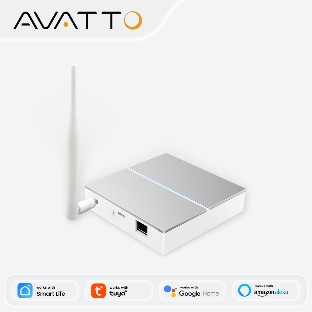 Smart Home Bridge - เกตเวย์ AVATTO Tuya ZigBee พร้อมเสาอากาศ สมาร์ทเกตเวย์บริดจ์แบบใช้สาย