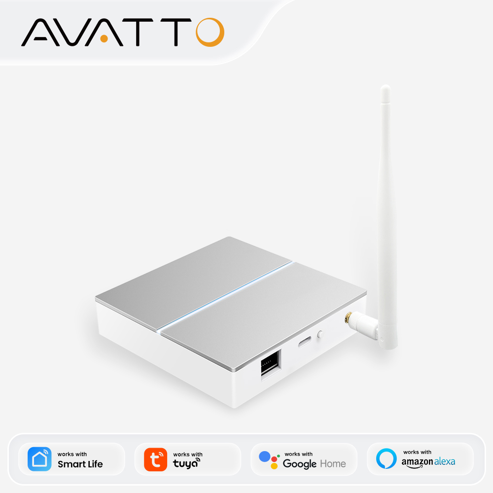 Smart Home Bridge - AVATTO Tuya Zigbee สมาร์ทเกตเวย์แบบมีสายพร้อมเสาอากาศสัญญาณ สมาร์ทโฮมบริดจ์ไร้สายสำหรับแอป ใช้งานร่วมกับ