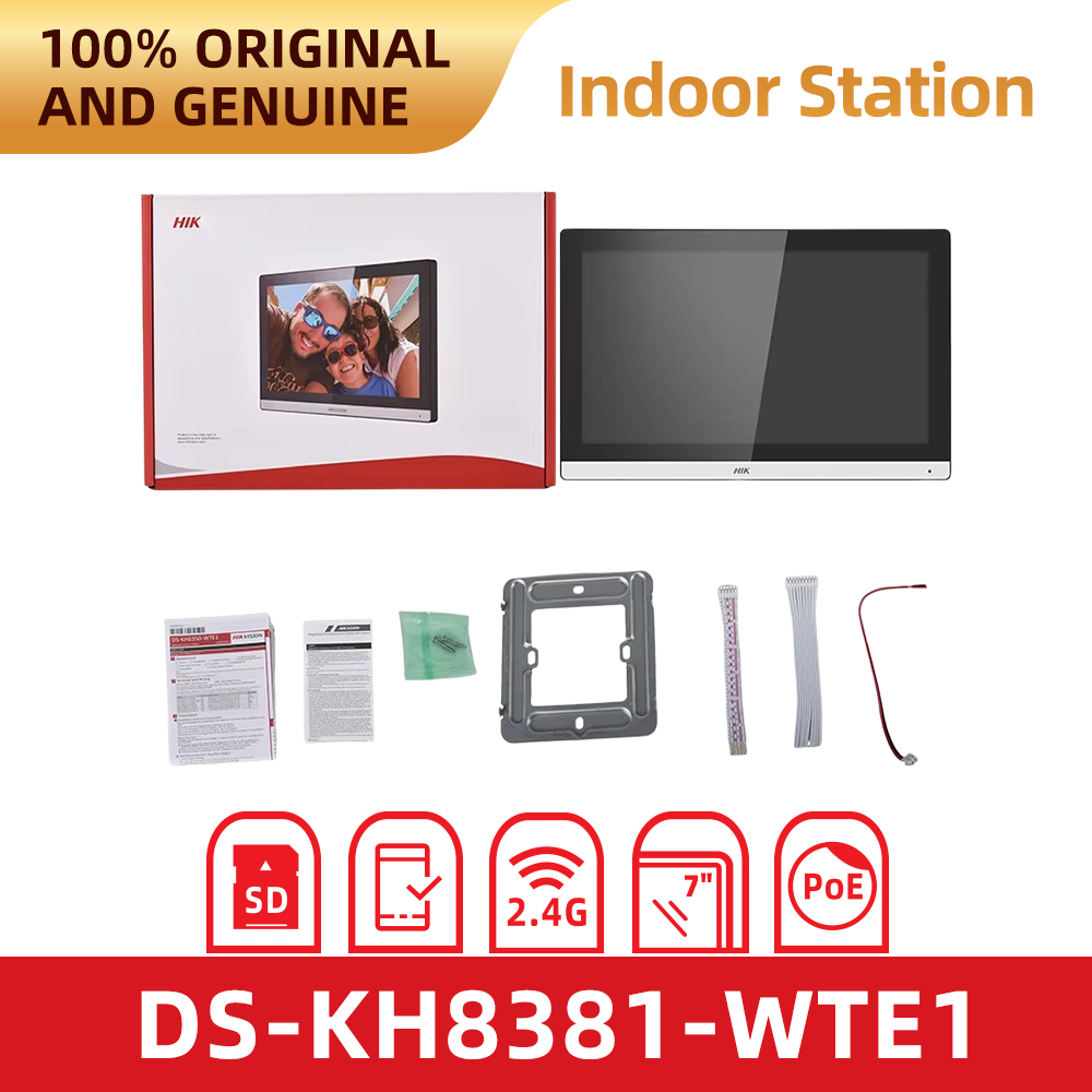 Smart Home Hikvision - Hikvision DS-KH8381-WTE1 หน้าจอสัมผัสขนาด 7 นิ้ว ระบบอินเตอร์คอมวิดีโอ
