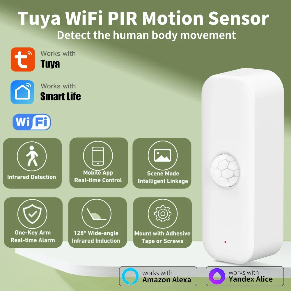 Smart Home Diy - เซ็นเซอร์ตรวจจับความเคลื่อนไหว Tuya WiFI Zigbee PIR อัจฉริยะ