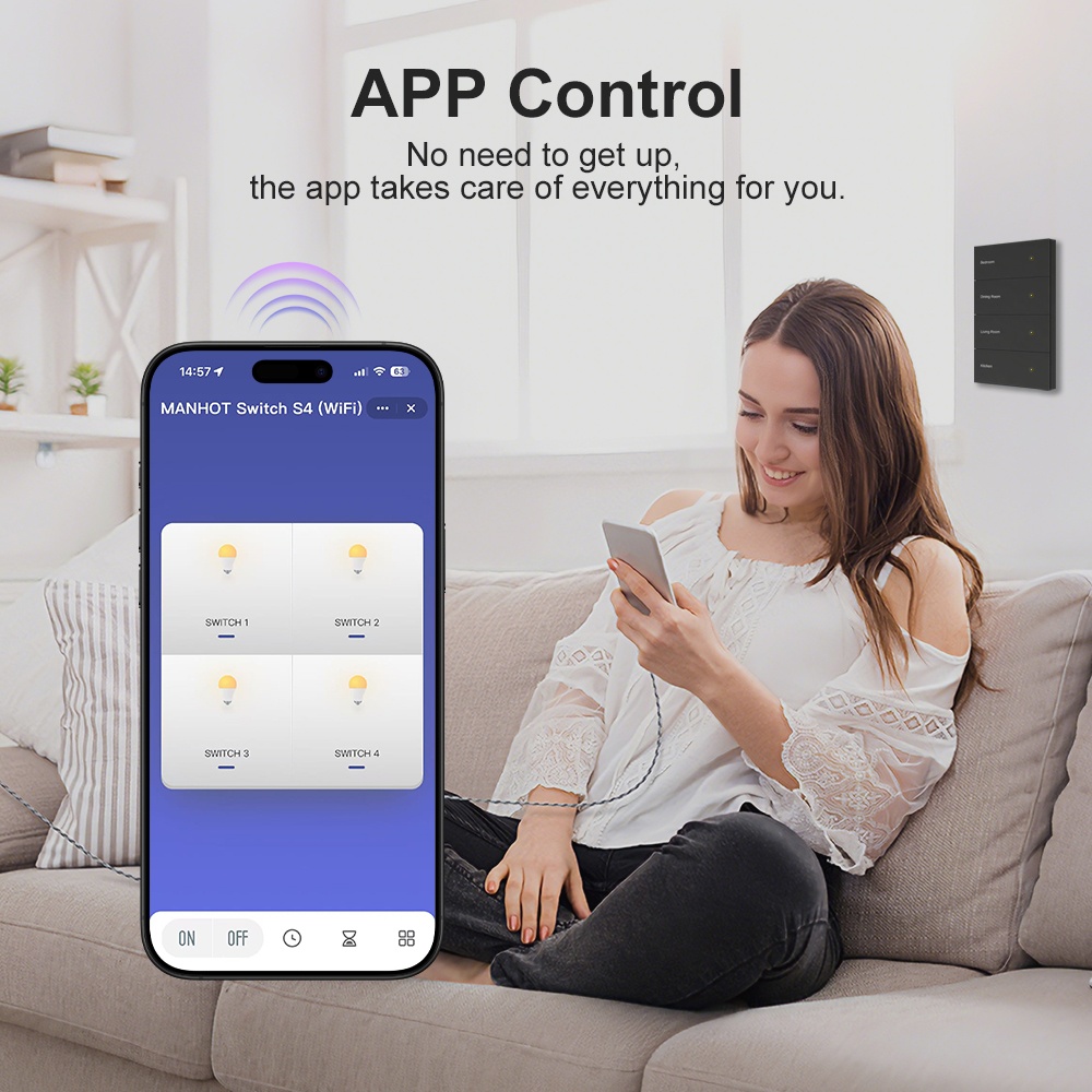 สวิตช์ไฟอัจฉริยะ Manhot DIY Na - Smart Home Diy บทวิจารณ์และราคา