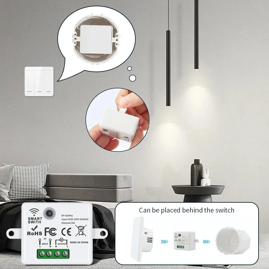 RF 433MHz รีโมทคอนโทรลไร้สายสว - Smart Home Remote บทวิจารณ์และราคา