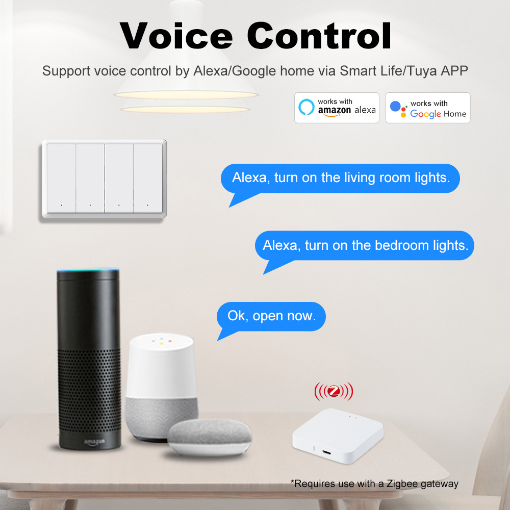 สวิตช์อัจฉริยะ Manhot Zigbee ไ - Tuya Smart Switch บทวิจารณ์และราคา
