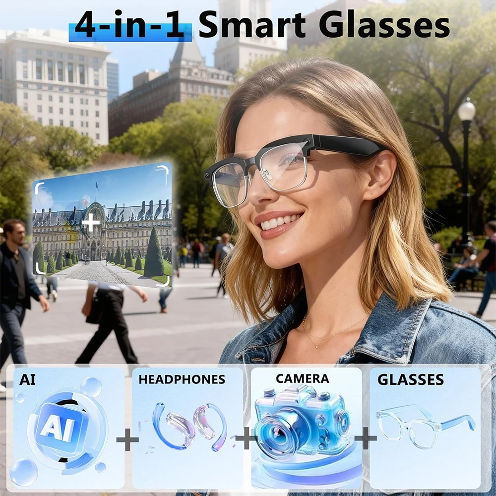 แว่นตาอัจฉริยะ 4K AI กล้อง 8MP - Smart Home Ai บทวิจารณ์และราคา