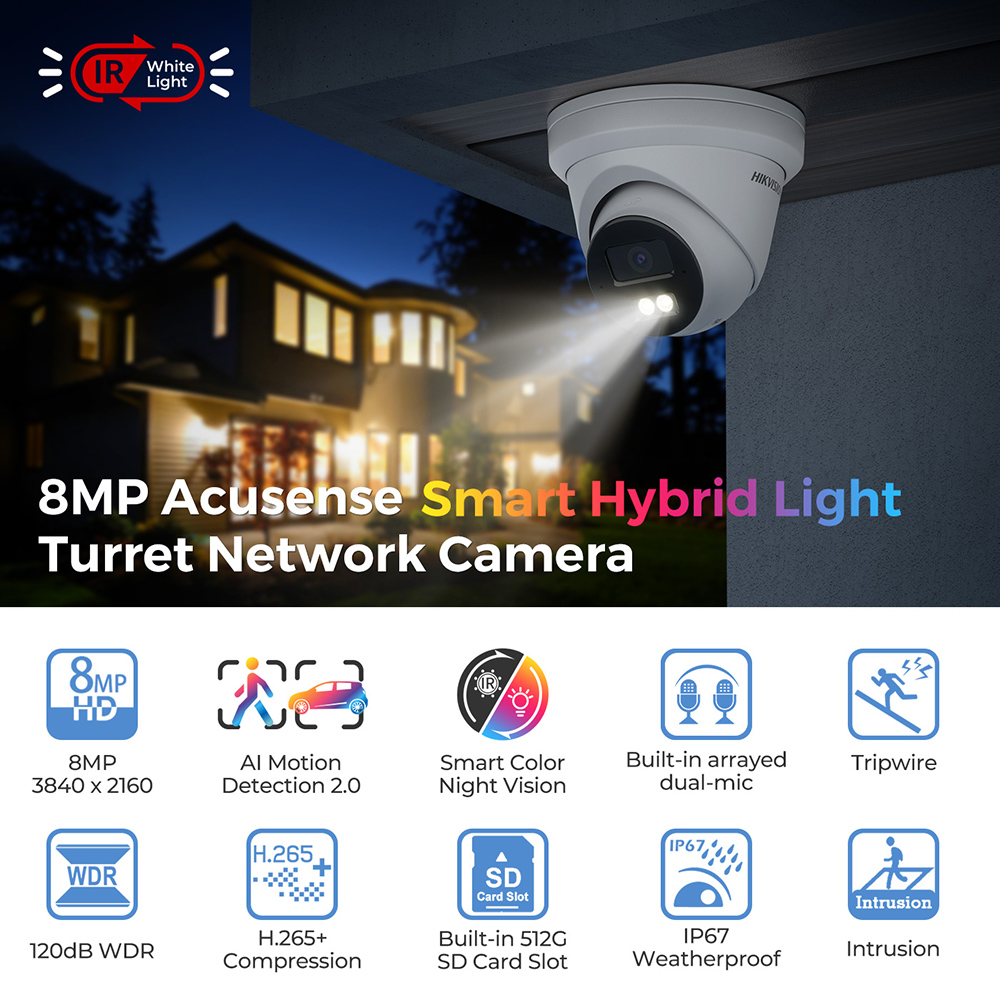 กล้องวงจรปิด Hikvision 4K Smar - Smart Home Hikvision บทวิจารณ์และราคา