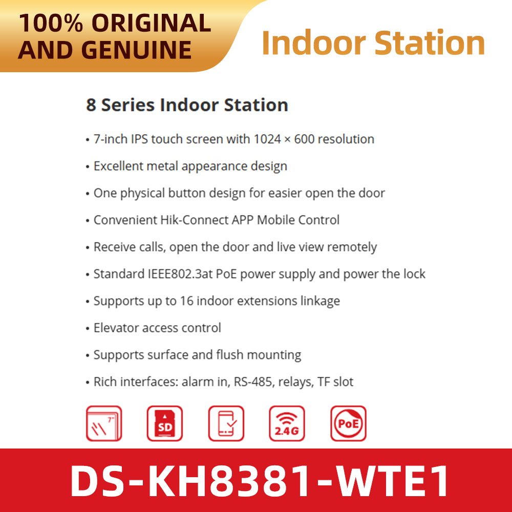 Hikvision DS-KH8381-WTE1 หน้าจ - Smart Home Hikvision บทวิจารณ์และราคา