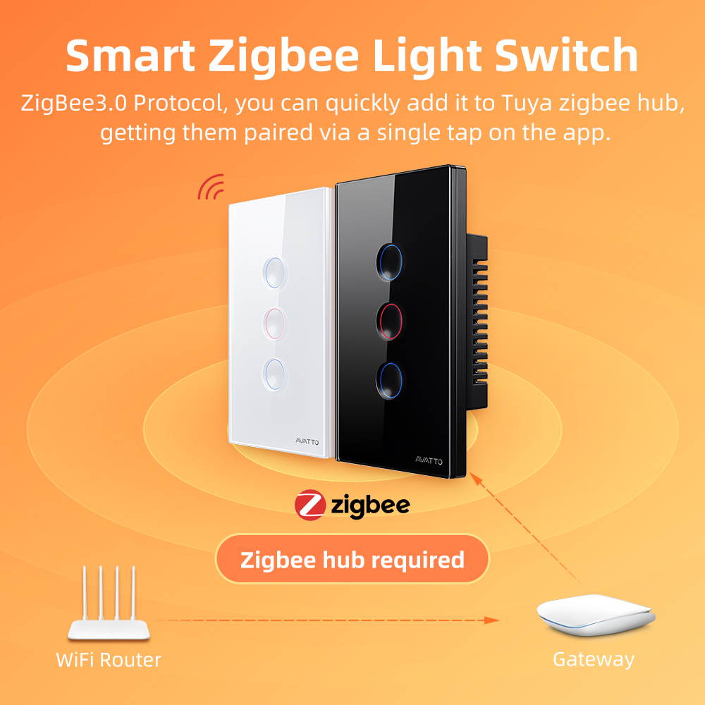 AVATTO 1/2/3/4 Gang ZigBee สวิ - Smart Home Remote บทวิจารณ์และราคา